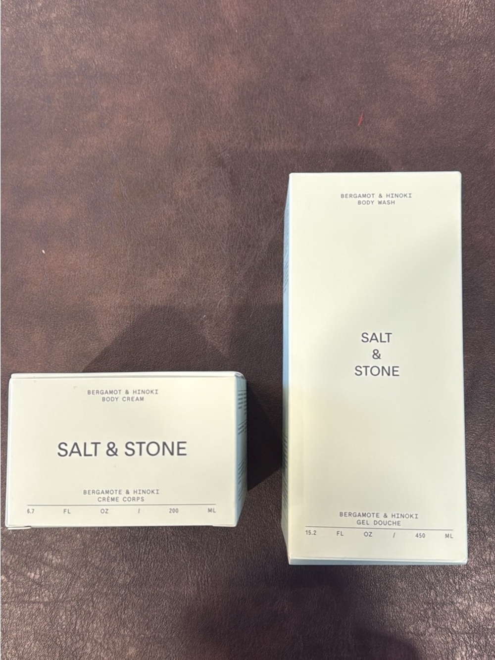 Salt & Stone Bergamot & Hinoki Body Care Set - Body Wash and Body Cream